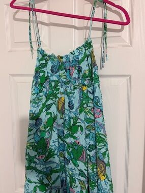 kate spade Light Blue Tropical Fish Print Midi Dress